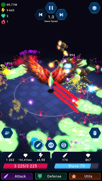 Epic Rush - Idle Tower Defense (Эпик Раш) [МОД: Все открыто, Дополнительные деньги и Меню MOD] Screenshot 3