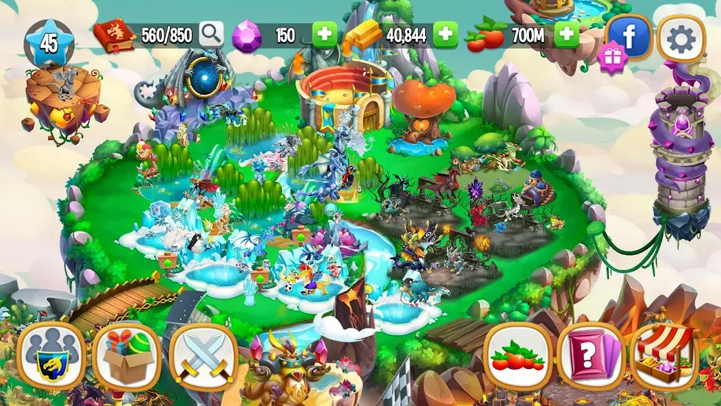 Dragon City: Mobile Adventure [МОД: Бесконечные деньги, Монеты и Мега MOD] Screenshot 4
