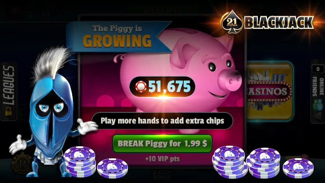 BlackJack 21 - Online Casino [МОД: Много денег, Монет и Все открыто] Screenshot 5