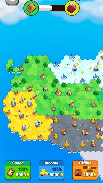 Factory World: Connect Map (Фактори Ворлд) [МОД: Все открыто, Дополнительные деньги и Меню MOD] Screenshot 1