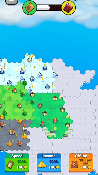 Factory World: Connect Map (Фактори Ворлд) [МОД: Все открыто, Дополнительные деньги и Меню MOD] Screenshot 4