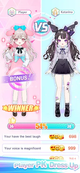 Dress Up! Shining Anime Star [МОД: Бесконечные деньги, Монеты и Мега MOD] Screenshot 1