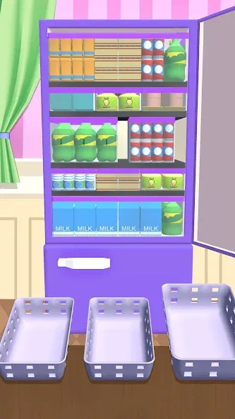 Fill Up Fridge：Organizing Game [МОД: Меню, Бесконечные монеты и Открытые уровни] Screenshot 5
