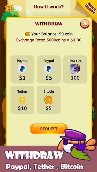 Flap To Earn (Флап Ту Ирн) [МОД: Все открыто, Дополнительные деньги и Меню MOD] Screenshot 3