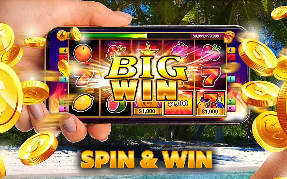 Casino Slots - Slot Machines [МОД: Все открыто, Дополнительные деньги и Меню MOD] Screenshot 1