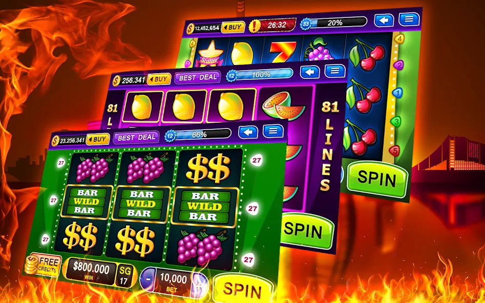 Slots - Casino Slot Machines [МОД: Много денег, Монет и Все открыто] Screenshot 2