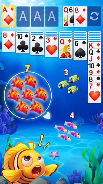 Solitaire Fish [МОД: Много денег, Монет и Все открыто] Screenshot 1