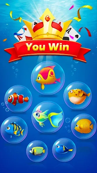 Solitaire Fish [МОД: Много денег, Монет и Все открыто] Screenshot 4