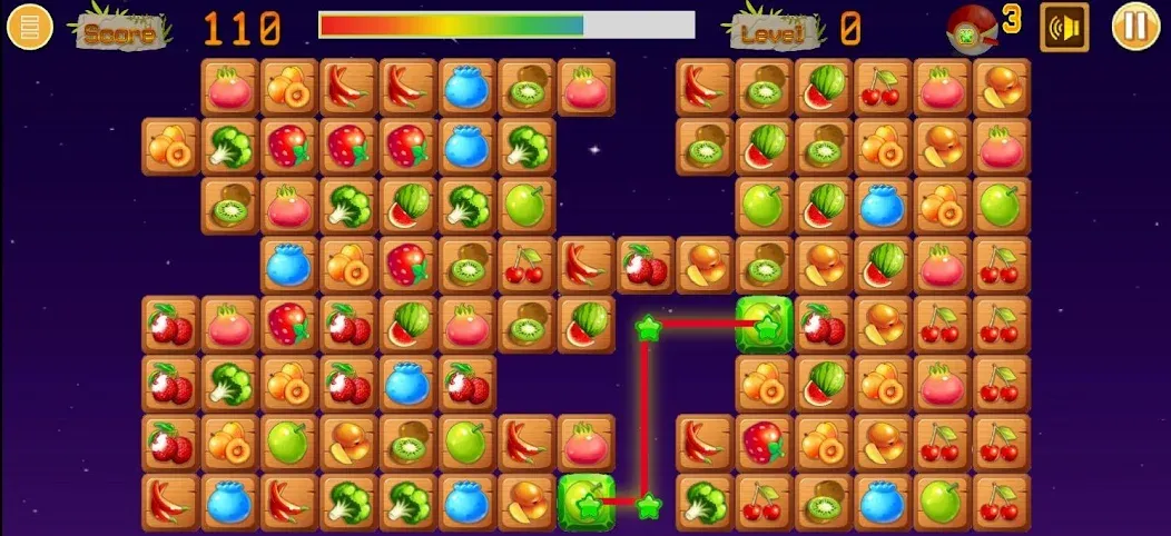 Link fruits - fruit match pair [МОД: Меню, Бесконечные монеты и Открытые уровни] Screenshot 4