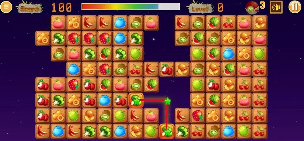 Link fruits - fruit match pair [МОД: Меню, Бесконечные монеты и Открытые уровни] Screenshot 5