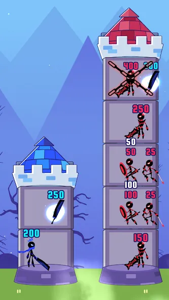 Hero Castle War: Tower Attack (Хиро Касл Вар) [МОД: Бесконечные деньги, Монеты и Мега MOD] Screenshot 2