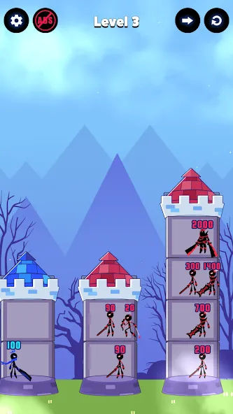 Hero Castle War: Tower Attack (Хиро Касл Вар) [МОД: Бесконечные деньги, Монеты и Мега MOD] Screenshot 3
