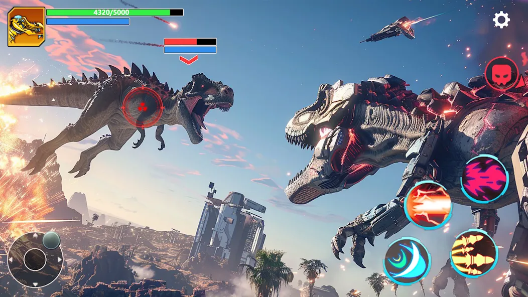 Mech War: Jurassic Dinosaur (Мех Батл) [МОД: Все открыто, Дополнительные деньги и Меню MOD] Screenshot 2