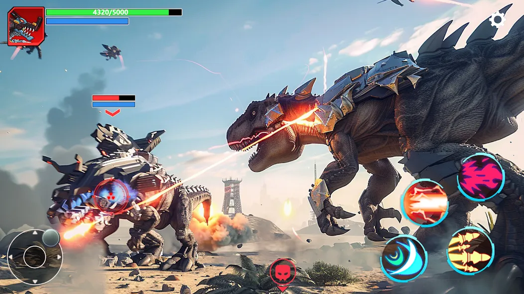 Mech War: Jurassic Dinosaur (Мех Батл) [МОД: Все открыто, Дополнительные деньги и Меню MOD] Screenshot 3
