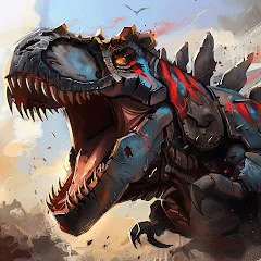 Скачать Mech War: Jurassic Dinosaur (Мех Батл) [МОД: Все открыто, Дополнительные деньги и Меню MOD] | Взлом Mech War: Jurassic Dinosaur на Андроид