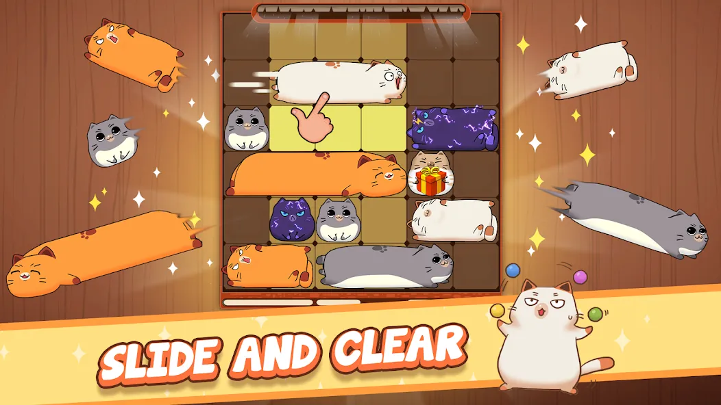 Haru Cats: Cute Sliding Puzzle (Хару Кэтс) [МОД: Меню, Бесконечные монеты и Открытые уровни] Screenshot 1