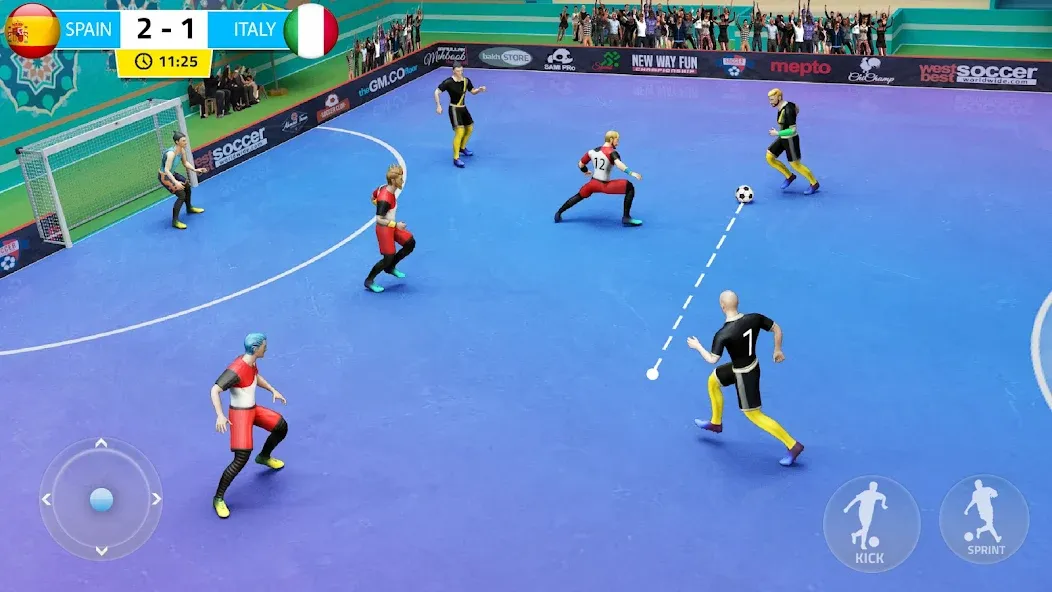 Indoor Futsal: Football Games (Индор Футзал) [МОД: Много монет, Открытые уровни и Мега MOD] Screenshot 1