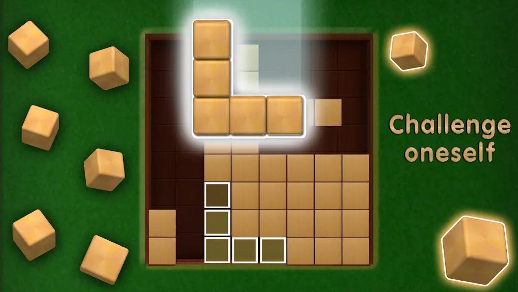 Wooden Cube Block Puzzle (Деревянный кубик головоломка) [МОД: Все открыто, Дополнительные деньги и Меню MOD] Screenshot 3