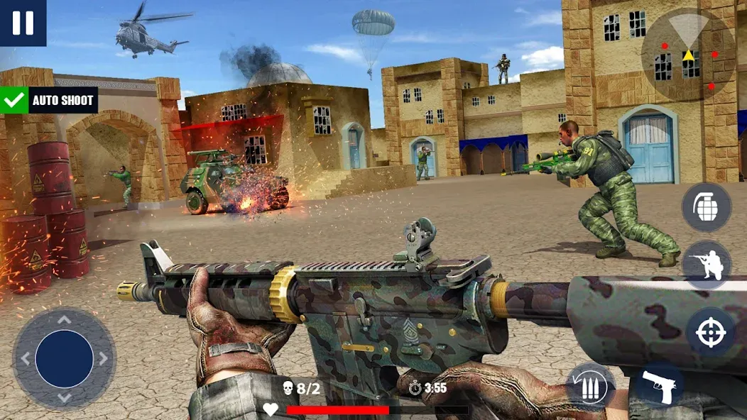 War Zone: Gun Shooting Games (Уор Зоун) [МОД: Все открыто, Дополнительные деньги и Меню MOD] Screenshot 3