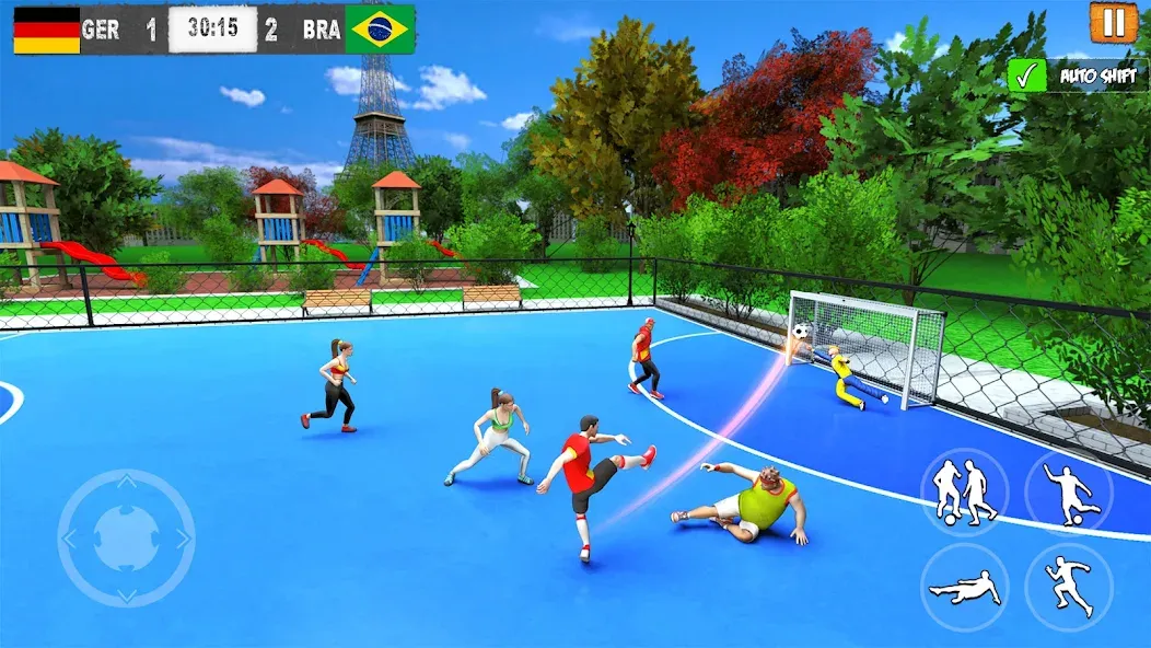 Street Football: Futsal Games (Стрит Футбол) [МОД: Все открыто, Дополнительные деньги и Меню MOD] Screenshot 1
