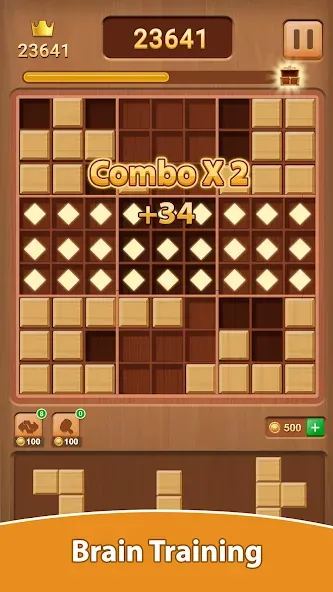 Wood Block Puzzle (Вуд Блок Пазл) [МОД: Много денег, Монет и Все открыто] Screenshot 2