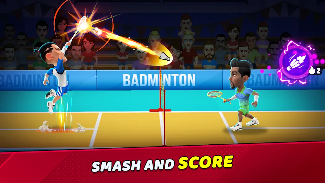 Badminton Clash 3D (Бадминтон Клаш 3D) [МОД: Деньги, Монеты и Меню MOD] Screenshot 1