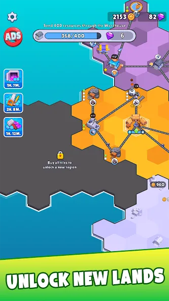 States Builder: Trade Empire (Ресурсер) [МОД: Меню, Бесконечные монеты и Открытые уровни] Screenshot 4