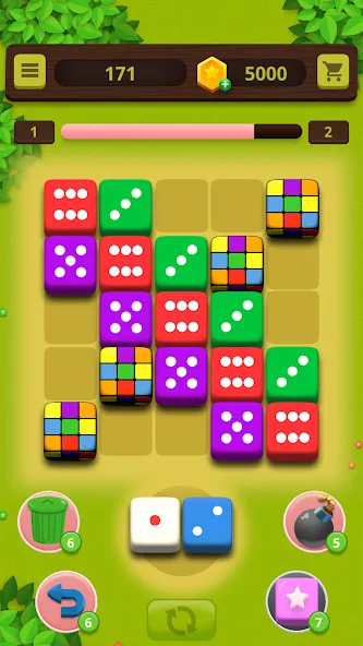 Dice Craft - Merge Puzzle (Дайс Крафт) [МОД: Бесконечные деньги, Монеты и Мега MOD] Screenshot 2