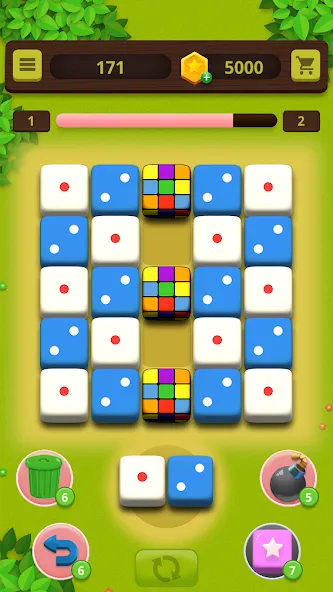 Dice Craft - Merge Puzzle (Дайс Крафт) [МОД: Бесконечные деньги, Монеты и Мега MOD] Screenshot 3