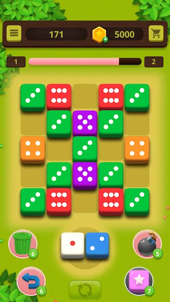 Dice Craft - Merge Puzzle (Дайс Крафт) [МОД: Бесконечные деньги, Монеты и Мега MOD] Screenshot 4