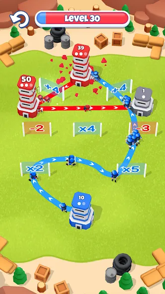Tower War - Tactical Conquest (Тауэр Вар) [МОД: Много денег, Монет и Все открыто] Screenshot 4