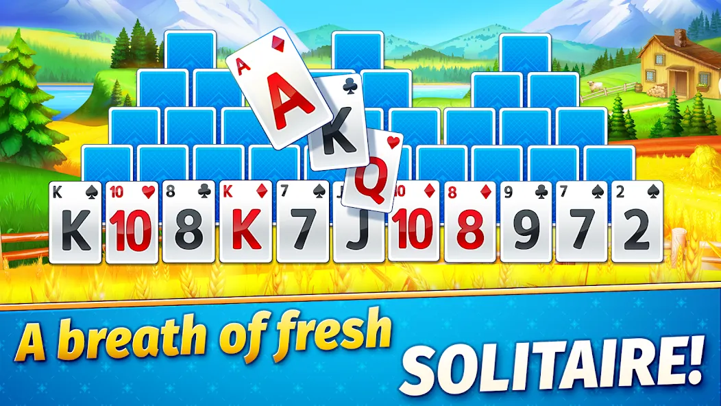 Solitaire Golden Prairies [МОД: Меню, Бесконечные монеты и Открытые уровни] Screenshot 1