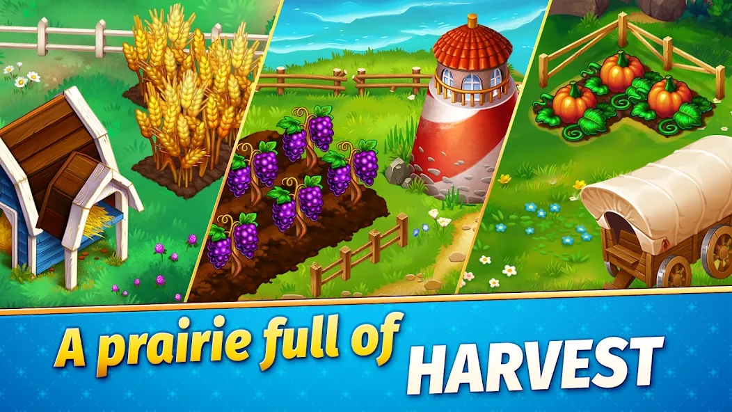 Solitaire Golden Prairies [МОД: Меню, Бесконечные монеты и Открытые уровни] Screenshot 2