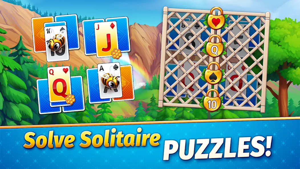 Solitaire Golden Prairies [МОД: Меню, Бесконечные монеты и Открытые уровни] Screenshot 4