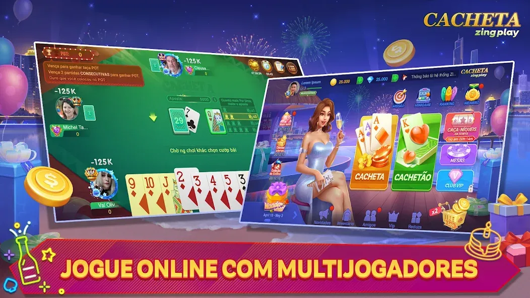 Cacheta - Pife - Jogo online (Кашета) [МОД: Все открыто, Дополнительные деньги и Меню MOD] Screenshot 1