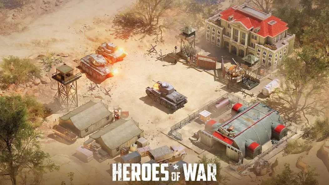 Heroes of War: Idle army game (Герои войны) [МОД: Меню, Бесконечные монеты и Открытые уровни] Screenshot 3