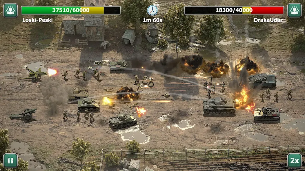 Heroes of War: Idle army game (Герои войны) [МОД: Меню, Бесконечные монеты и Открытые уровни] Screenshot 4