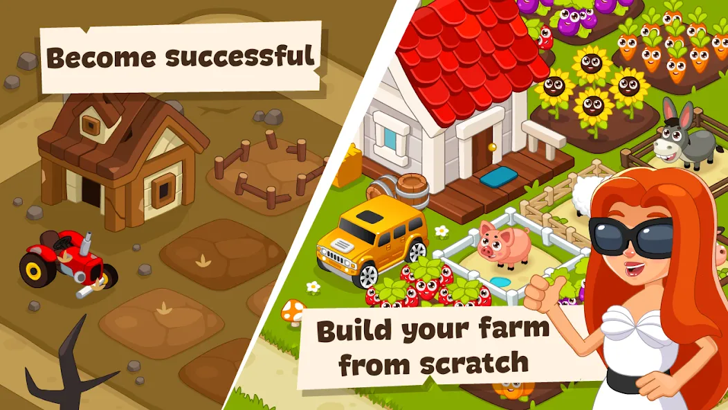 Idle Farm Game Offline Clicker [МОД: Бесконечные деньги, Монеты и Мега MOD] Screenshot 2