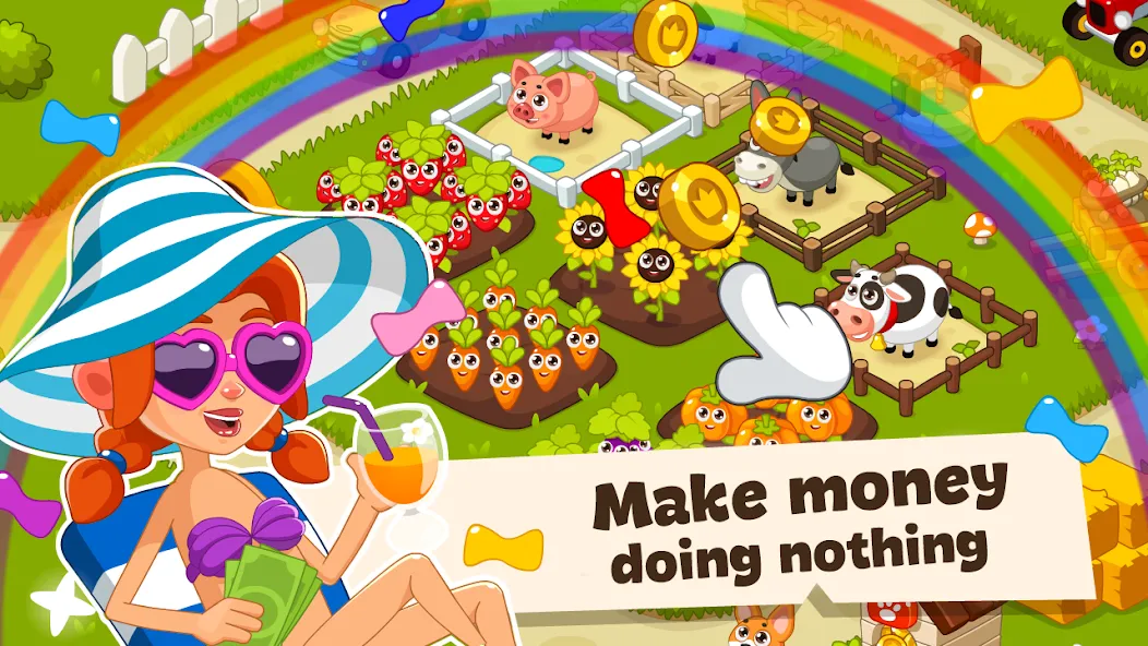 Idle Farm Game Offline Clicker [МОД: Бесконечные деньги, Монеты и Мега MOD] Screenshot 3