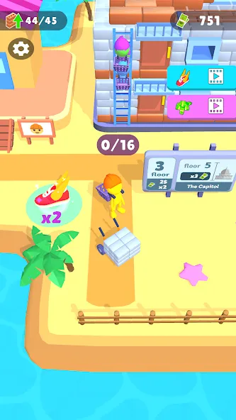 Tower Master: Collect & Build (Тауэр Мастер) [МОД: Меню, Бесконечные монеты и Открытые уровни] Screenshot 2