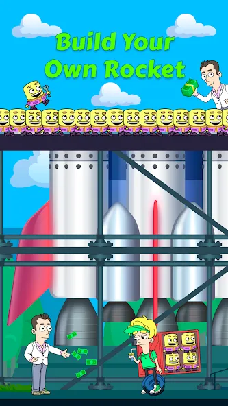Idle Rocket Tycoon (Айдл Рокет Тайкун) [МОД: Много монет, Открытые уровни и Мега MOD] Screenshot 1