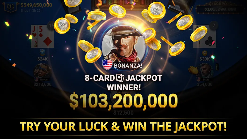 Blackjack Championship (Блэкджек Чемпионат) [МОД: Деньги, Монеты и Меню MOD] Screenshot 4