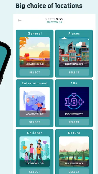SpyFall - game for the party [МОД: Меню, Бесконечные монеты и Открытые уровни] Screenshot 2