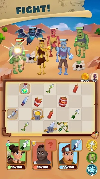 Merge Battles: Puzzle Combat (Мердж Баттлс) [МОД: Деньги, Монеты и Меню MOD] Screenshot 2