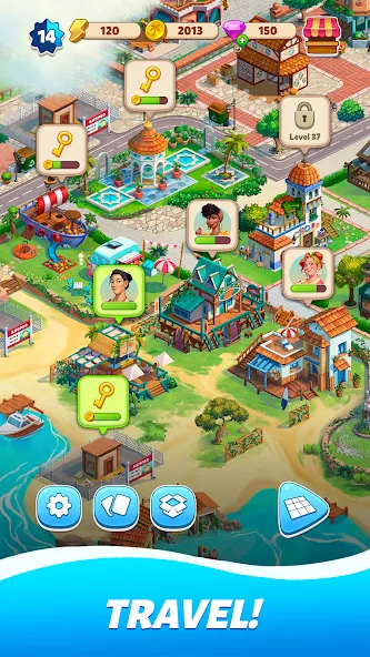 Travel Town - Merge Adventure (Трэвел Таун) [МОД: Деньги, Монеты и Меню MOD] Screenshot 4