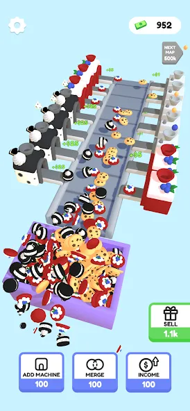 Dessert Factory Idle (Дизерт Фактори Айдл) [МОД: Меню, Бесконечные монеты и Открытые уровни] Screenshot 5