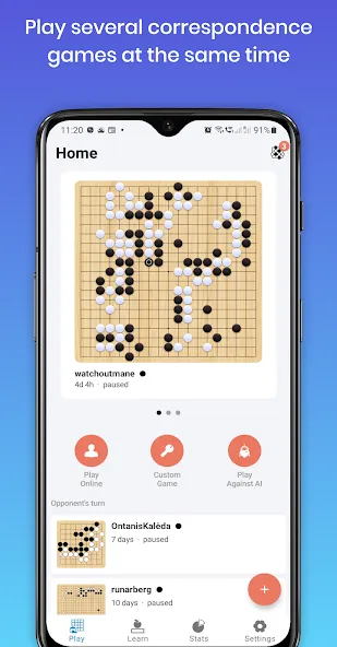 Sente - Online GO (Сенте) [МОД: Меню, Бесконечные монеты и Открытые уровни] Screenshot 1