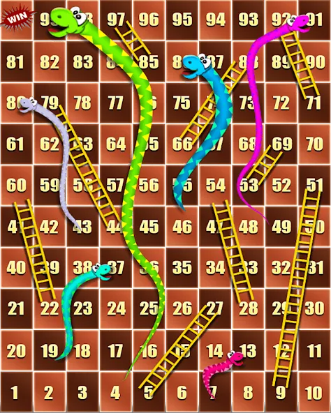 Snake and ladder (Змеи и лестницы) [МОД: Бесконечные деньги, Монеты и Мега MOD] Screenshot 1