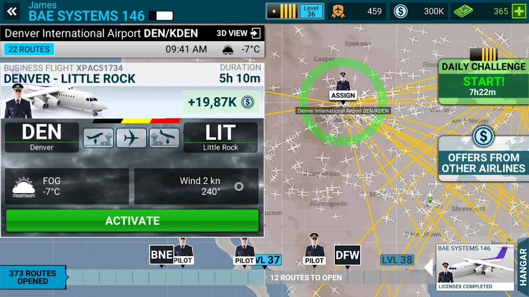 Airline Commander: Flight Game (ЭЙРЛАЙН КОМАНДЕР) [МОД: Все открыто, Дополнительные деньги и Меню MOD] Screenshot 3