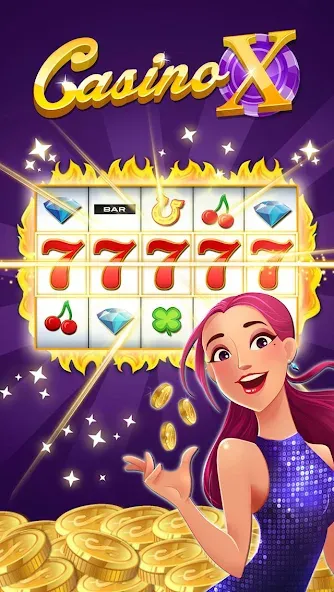 Casino X (Казино Икс) [МОД: Много денег, Монет и Все открыто] Screenshot 1